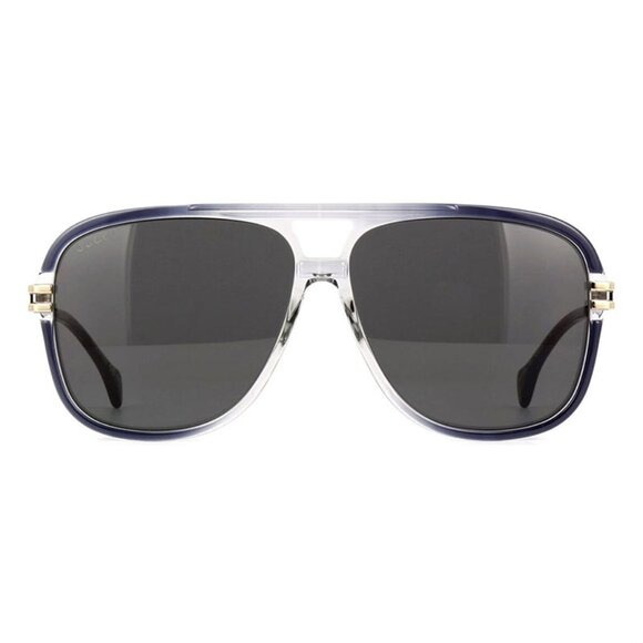 NEW GUCCI AVIATOR SUNGLASSES GUCCI GG1105S 001 GREY EYEWEAR - Picture 2 of 3